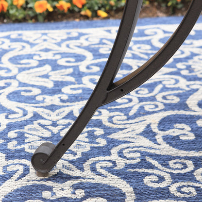 Ensemble de salle à manger/terrasse MAISON ARTS en aluminium moulé avec table ronde et 6 chaises de terrasse en aluminium moulé