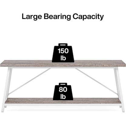 Table console d'entrée de style industriel extra-longue de 70,9 pouces