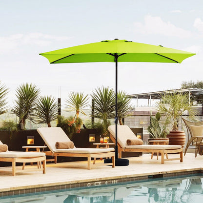 Parasol rectangulaire de terrasse 2,4 x 3 m avec manivelle et inclinaison, résistant aux UV