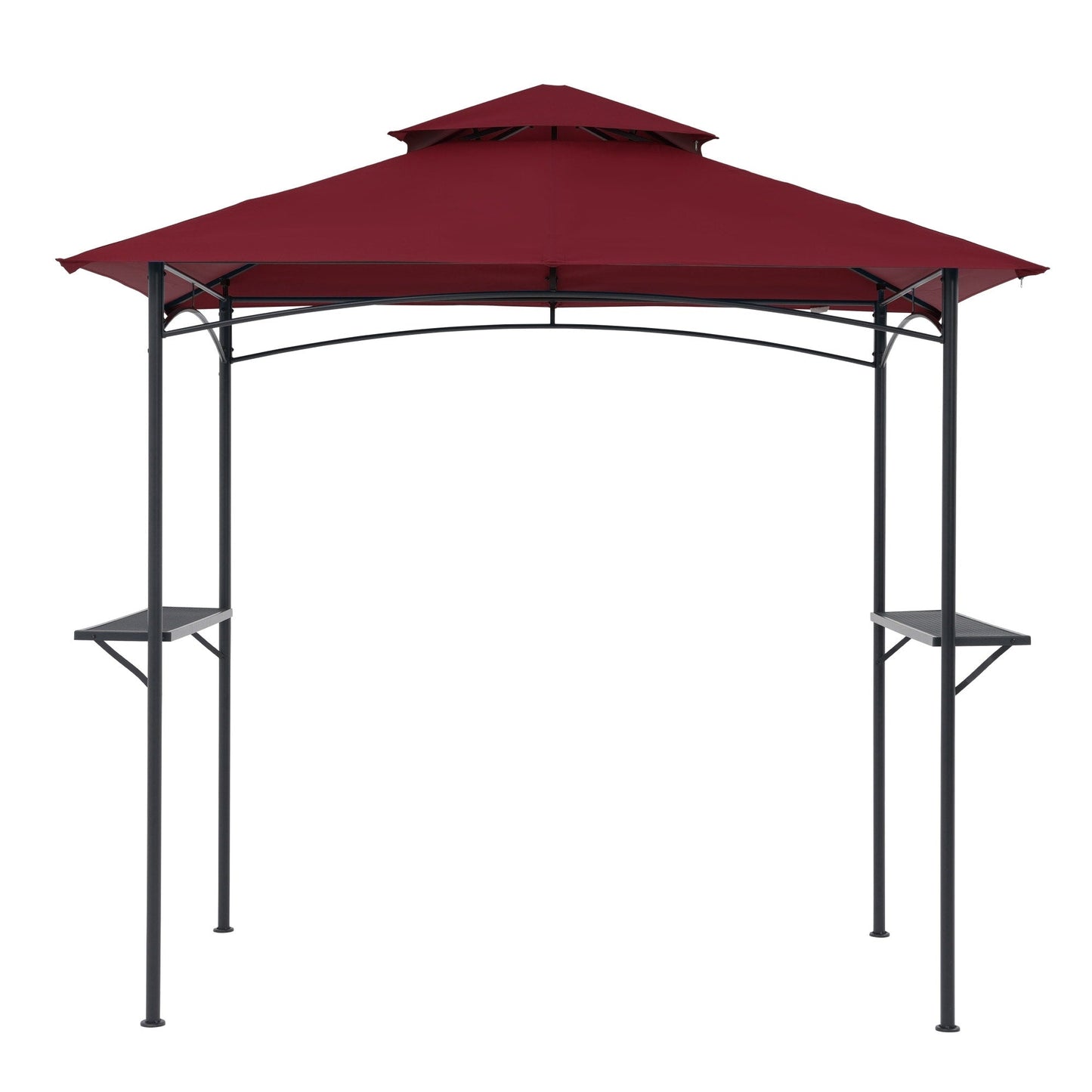 Gazebo extérieur étanche à la pluie pour barbecue, avec double paroi ventilée, 2,4 m x 1,5 m