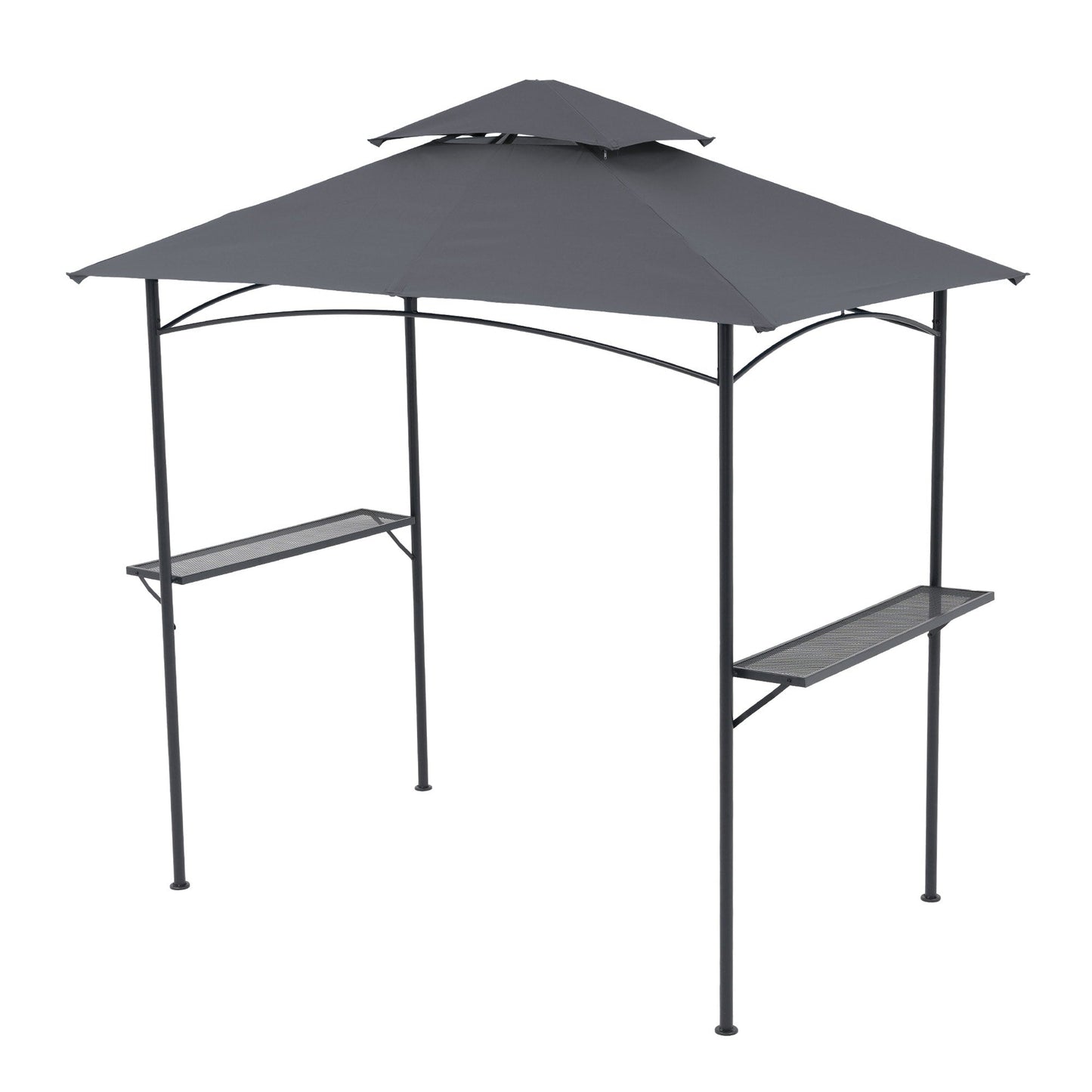 Gazebo extérieur étanche à la pluie pour barbecue, avec double paroi ventilée, 2,4 m x 1,5 m