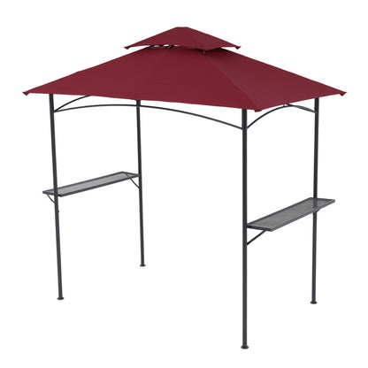 Gazebo extérieur étanche à la pluie pour barbecue, avec double paroi ventilée, 2,4 m x 1,5 m