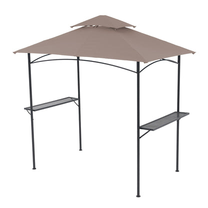 Gazebo extérieur étanche à la pluie pour barbecue, avec double paroi ventilée, 2,4 m x 1,5 m