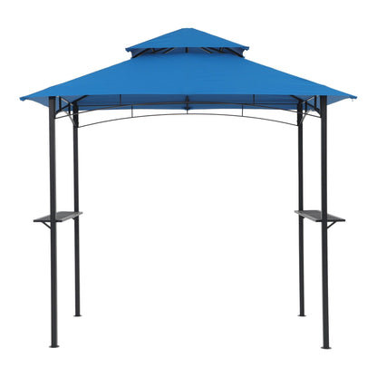 Gazebo extérieur étanche à la pluie pour barbecue, avec double paroi ventilée, 2,4 m x 1,5 m
