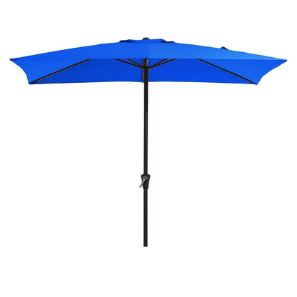 Parasol rectangulaire de terrasse 2,4 x 3 m avec manivelle et inclinaison, résistant aux UV