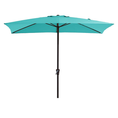 Parasol rectangulaire de terrasse 2,4 x 3 m avec manivelle et inclinaison, résistant aux UV