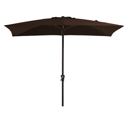 Parasol rectangulaire de terrasse 2,4 x 3 m avec manivelle et inclinaison, résistant aux UV