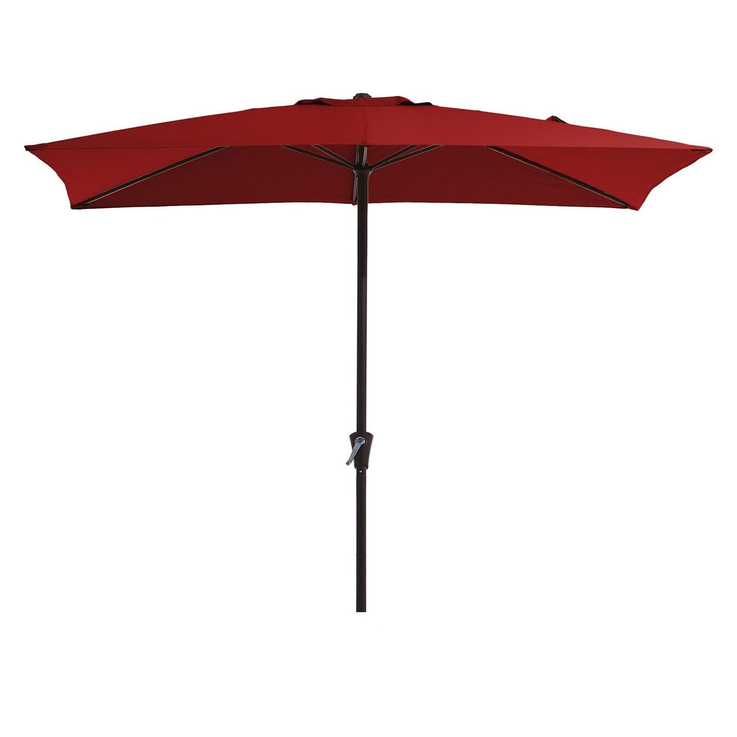 Parasol rectangulaire de terrasse 2,4 x 3 m avec manivelle et inclinaison, résistant aux UV