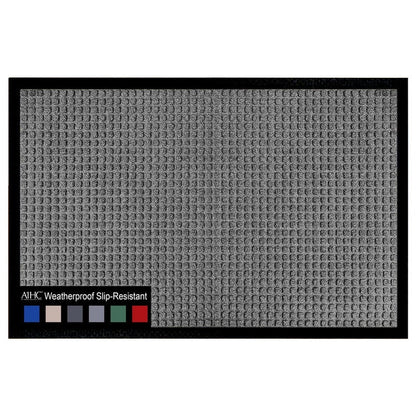 Tapis de porte A1HC neuf, durable et polyvalent, en caoutchouc polypropylène, pour usage intérieur et extérieur, toutes saisons.