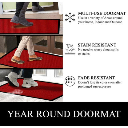 Tapis de porte A1HC neuf, durable et polyvalent, en caoutchouc polypropylène, pour usage intérieur et extérieur, toutes saisons.