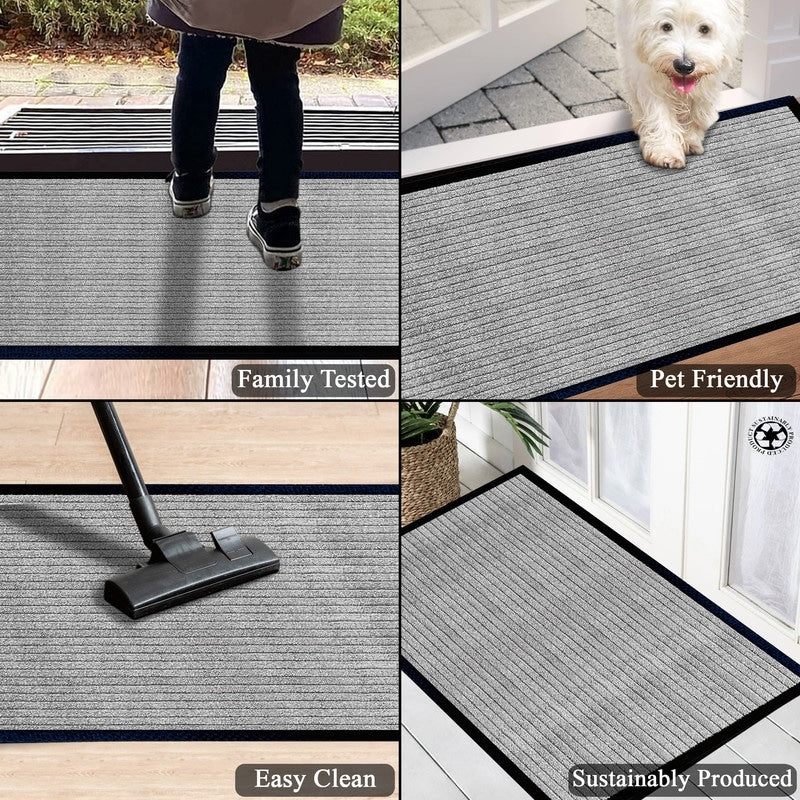 Tapis de porte A1HC neuf, durable et polyvalent, en caoutchouc polypropylène, pour usage intérieur et extérieur, toutes saisons.