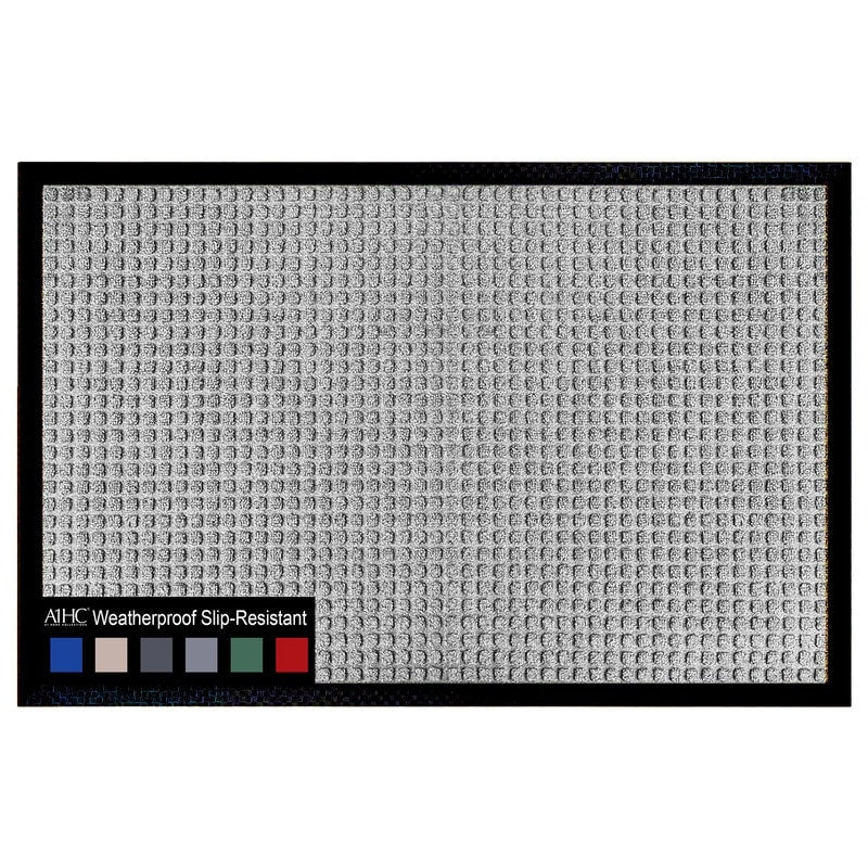 Tapis de porte A1HC neuf, durable et polyvalent, en caoutchouc polypropylène, pour usage intérieur et extérieur, toutes saisons.