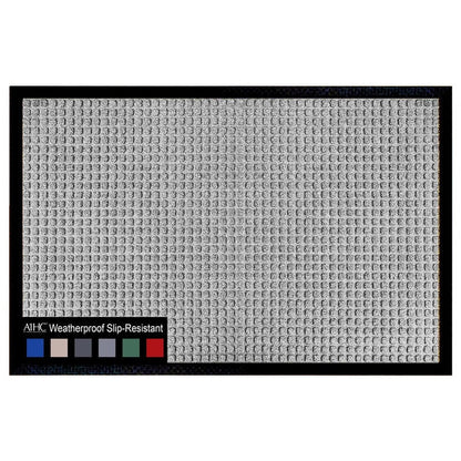 Tapis de porte A1HC neuf, durable et polyvalent, en caoutchouc polypropylène, pour usage intérieur et extérieur, toutes saisons.
