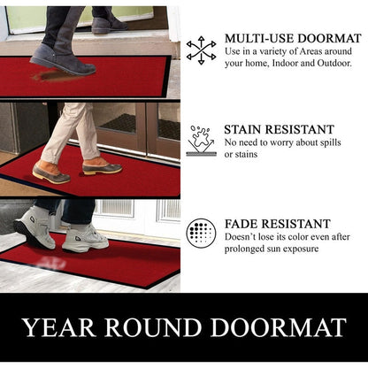 Tapis de porte A1HC neuf, durable et polyvalent, en caoutchouc polypropylène, pour usage intérieur et extérieur, toutes saisons.