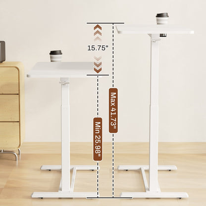 Table d'ordinateur portable mobile FunniHomi 28/32, réglable en hauteur, avec roulettes, blanc/noir, pour lit et canapé