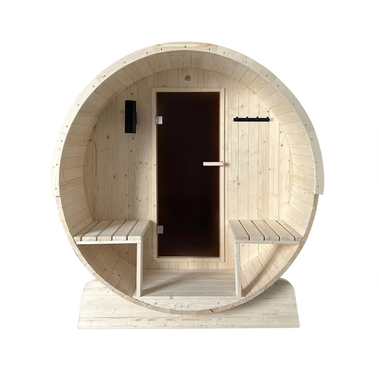 Sauna tonneau en pin blanc de Finlande ALEKO pour 6 à 8 personnes avec chauffage électrique UL - 88 L x 73 l x 79 H pouces
