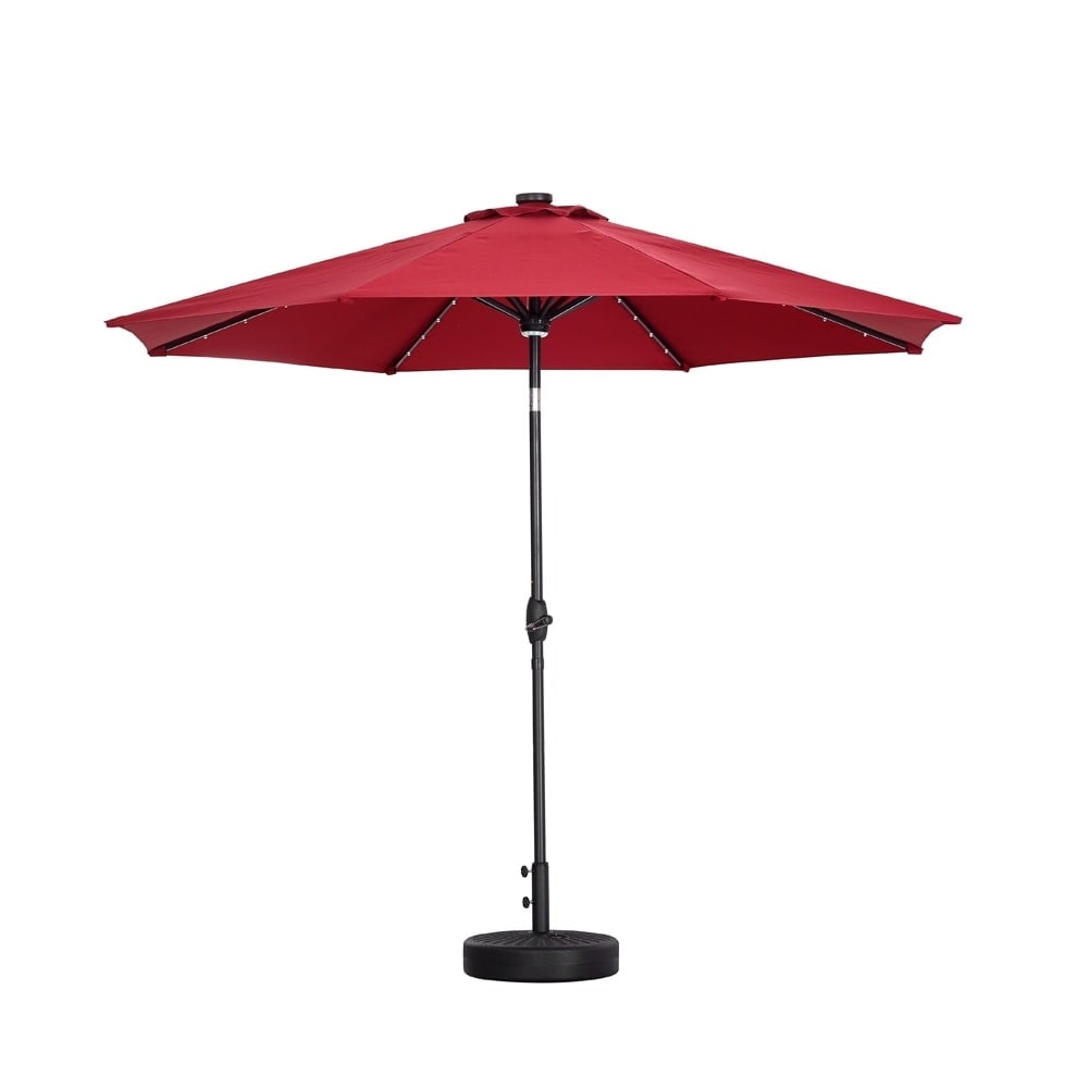 Parasol de terrasse Ainfox de 3 m avec éclairage, parasol solaire d'extérieur sans pied