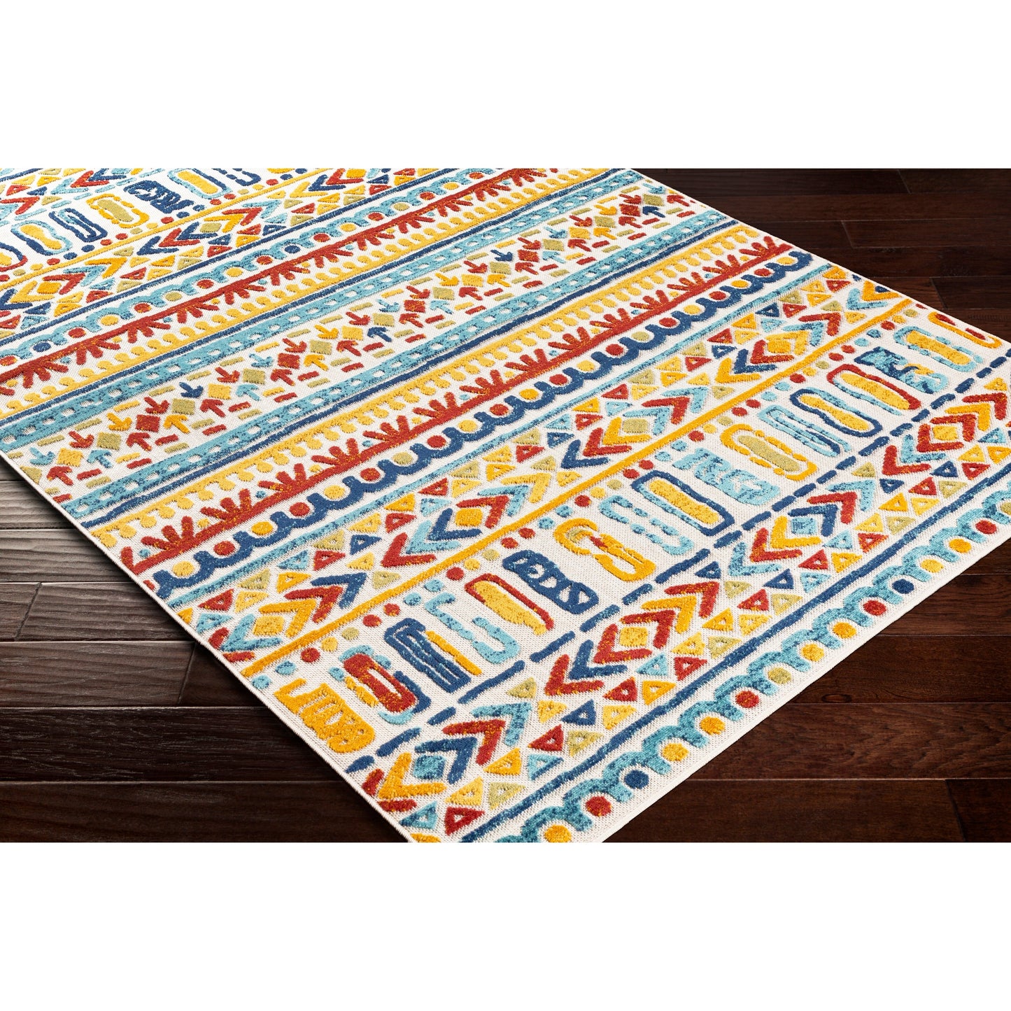 Tapis d'intérieur/extérieur Livabliss Aldine Vibrant Boho