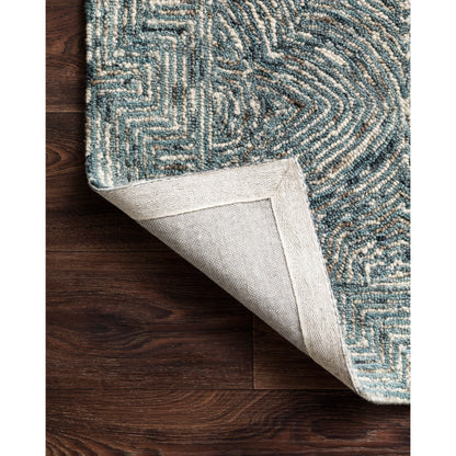 Tapis contemporain Alexander Home Aspen Denim Wool tufté à la main
