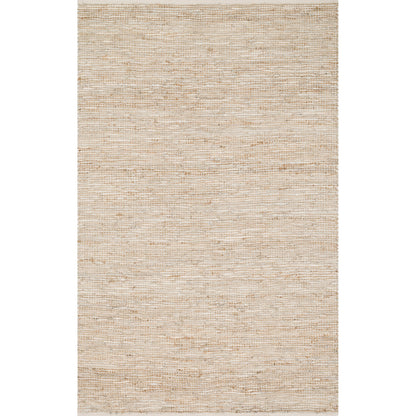 Tapis Alexander Home Farmhouse en jute et cuir tissé à la main