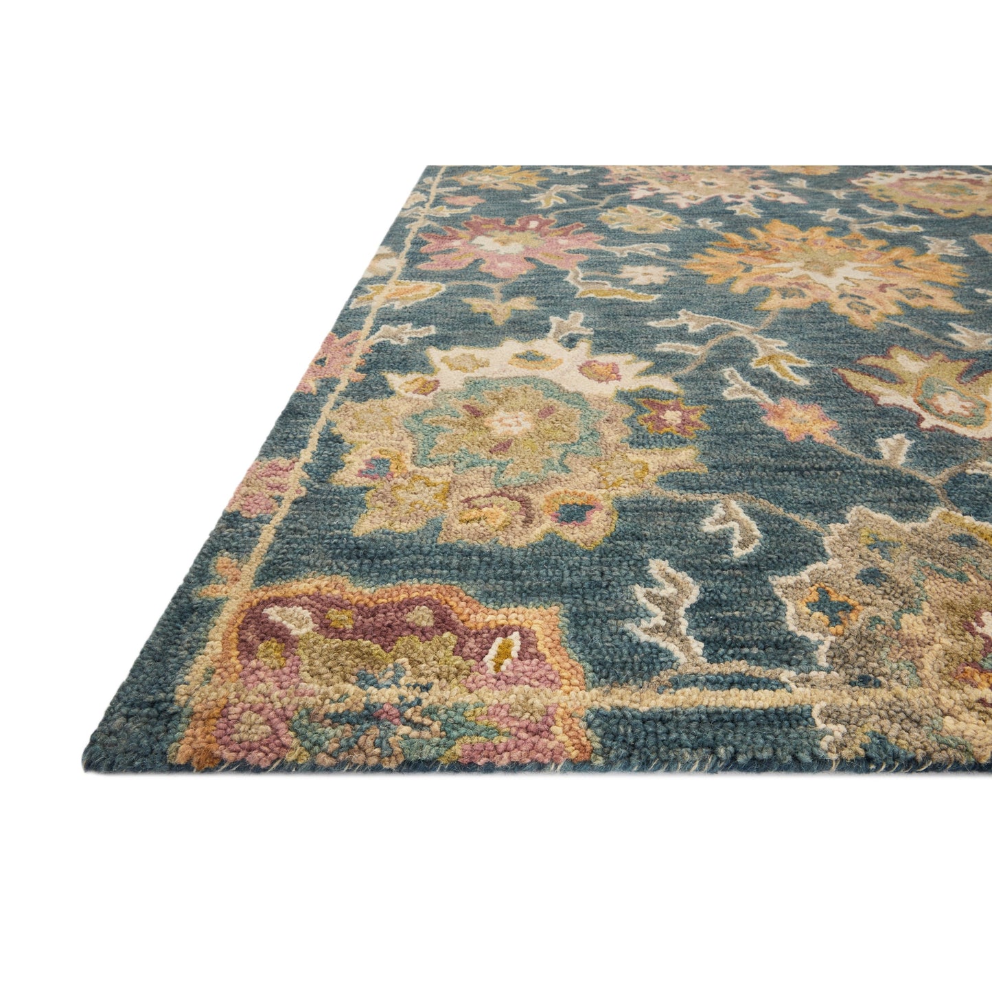 Tapis Alexander Home Megan Floral en laine 100 % tissé à la main