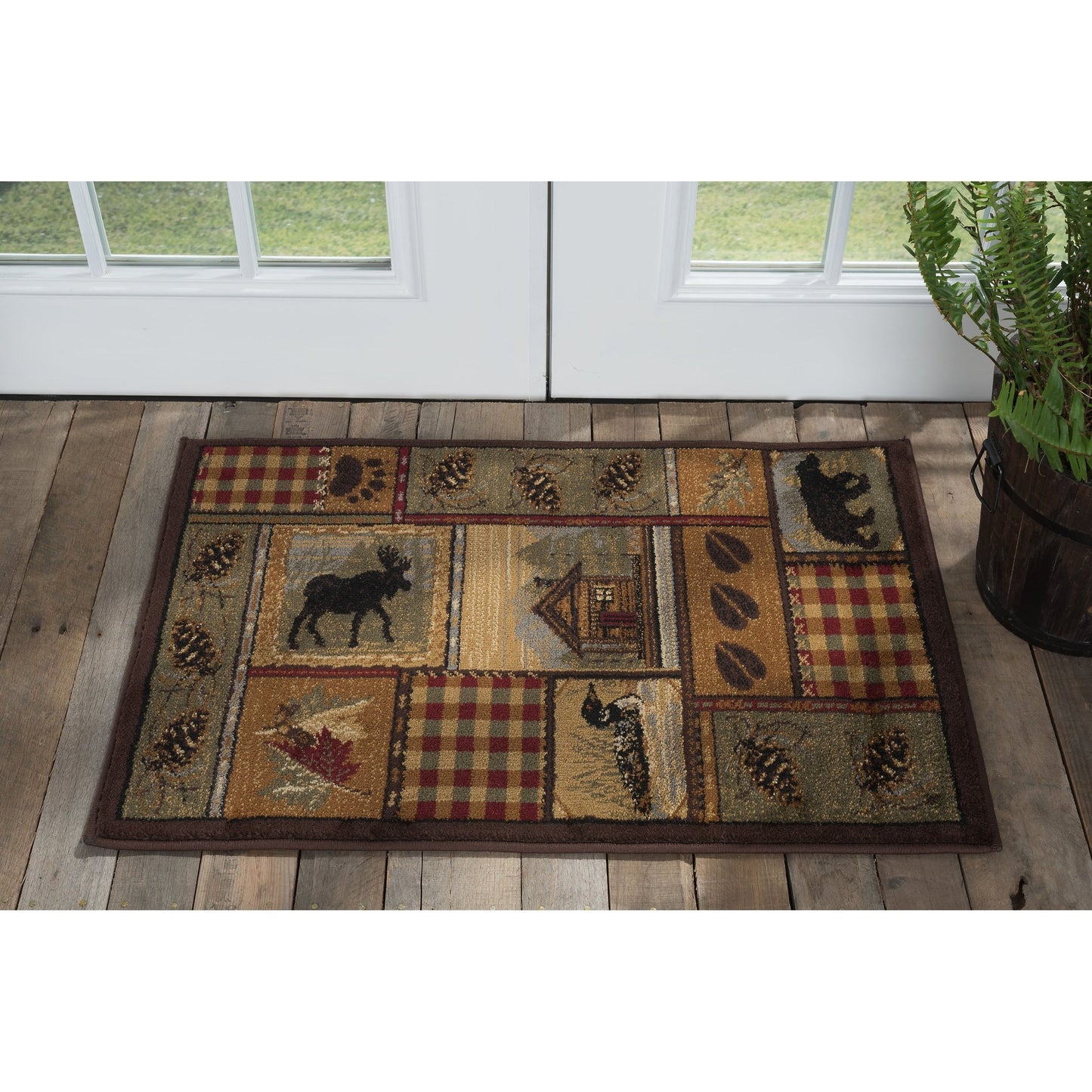 Tapis et descentes de lit - Tapis style chalet/ferme pour salon, chambre, salle à manger, cuisine - 60 x 90 cm / 90 x 240 cm / 150 x 210 cm / 240 x 300 cm / 270 x 360 cm / Rond