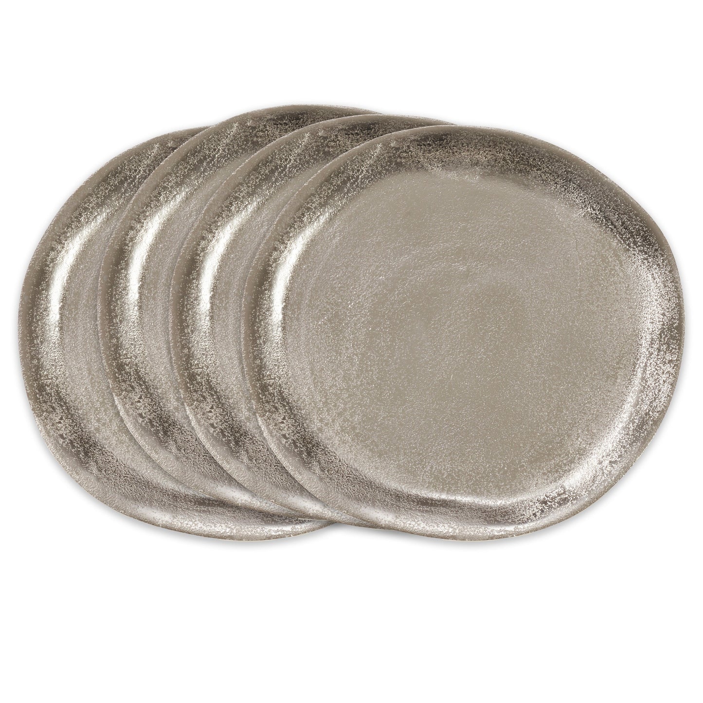 Assiettes de présentation en aluminium (lot de 4)