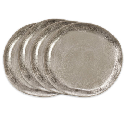 Assiettes de présentation en aluminium (lot de 4)