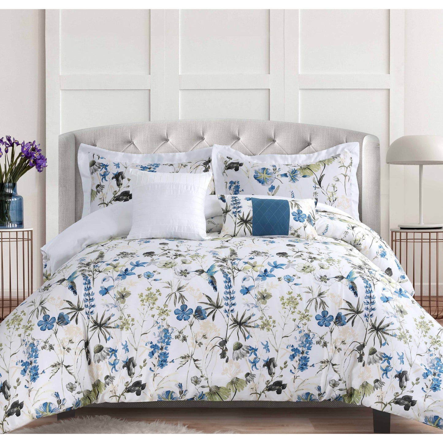 Ensemble de couette surdimensionnée Amalfi 5 pièces en coton 300 fils