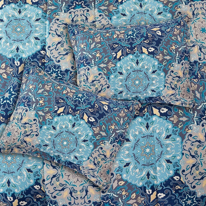 Ensemble de lit complet Modern Threads Granada 8 pièces avec couette réversible imprimée