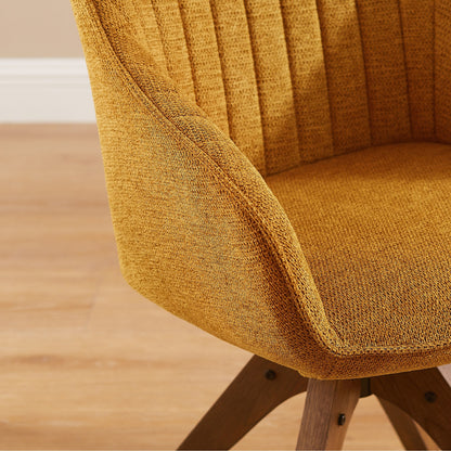 Fauteuil d'appoint pivotant Art Leon pour bureau moderne avec pieds en bois