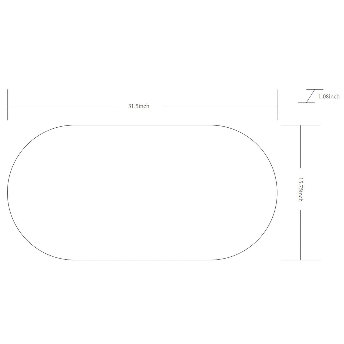 Miroir décoratif ovale en aluminium moderne Livabliss Aranya