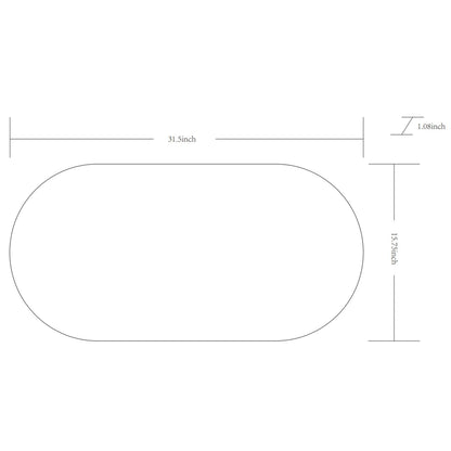 Miroir décoratif ovale en aluminium moderne Livabliss Aranya