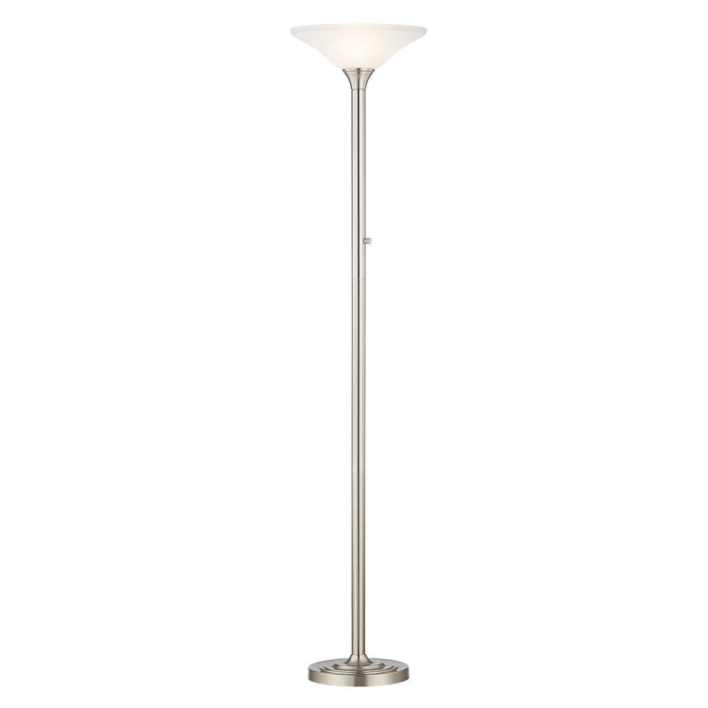Lampadaire torche à LED Artiva USA 71 avec abat-jour en verre martelé - 71
