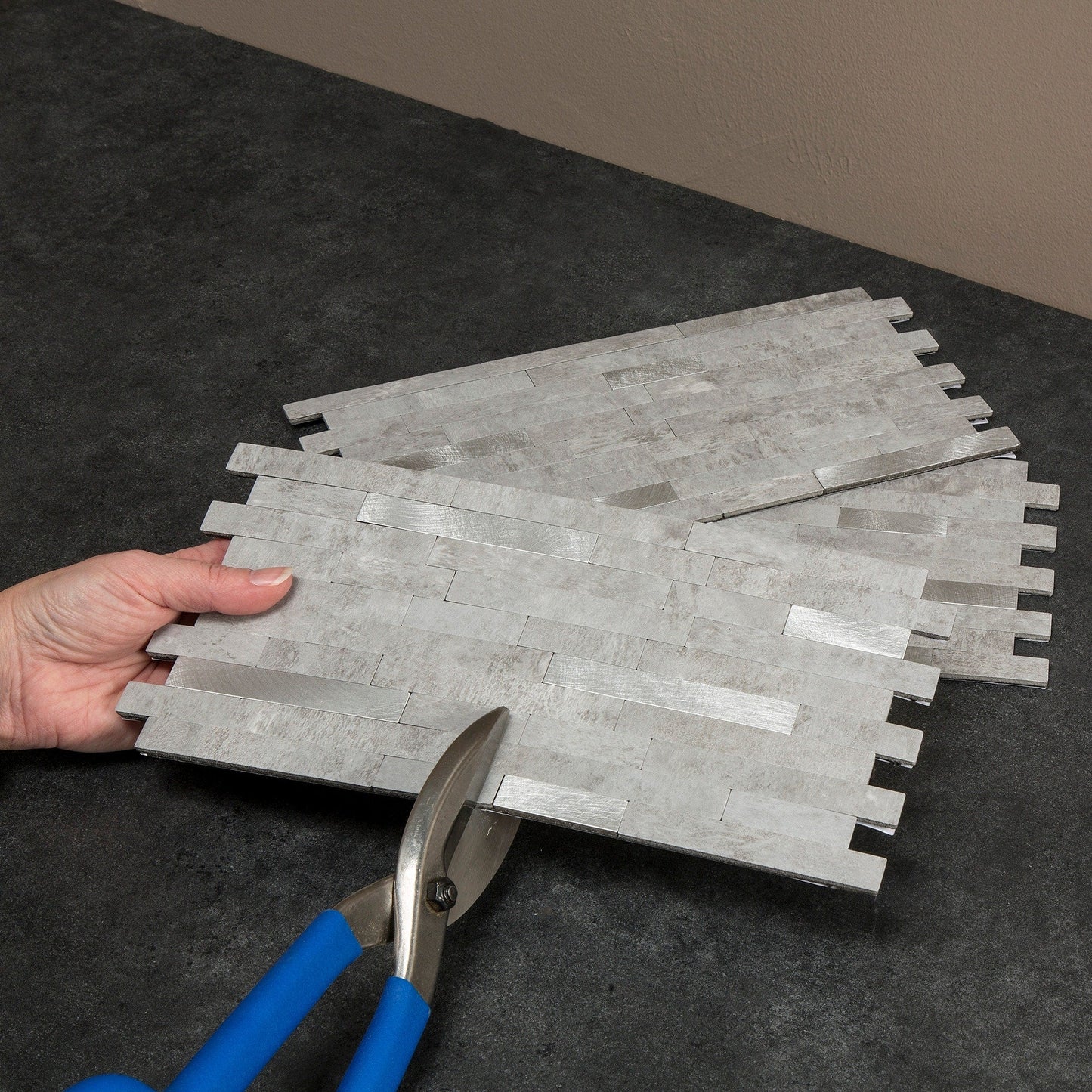 Carreaux muraux autocollants Aspect Collage