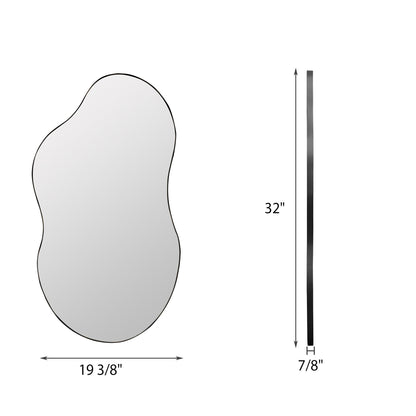 Miroir mural asymétrique ondulé de style antique