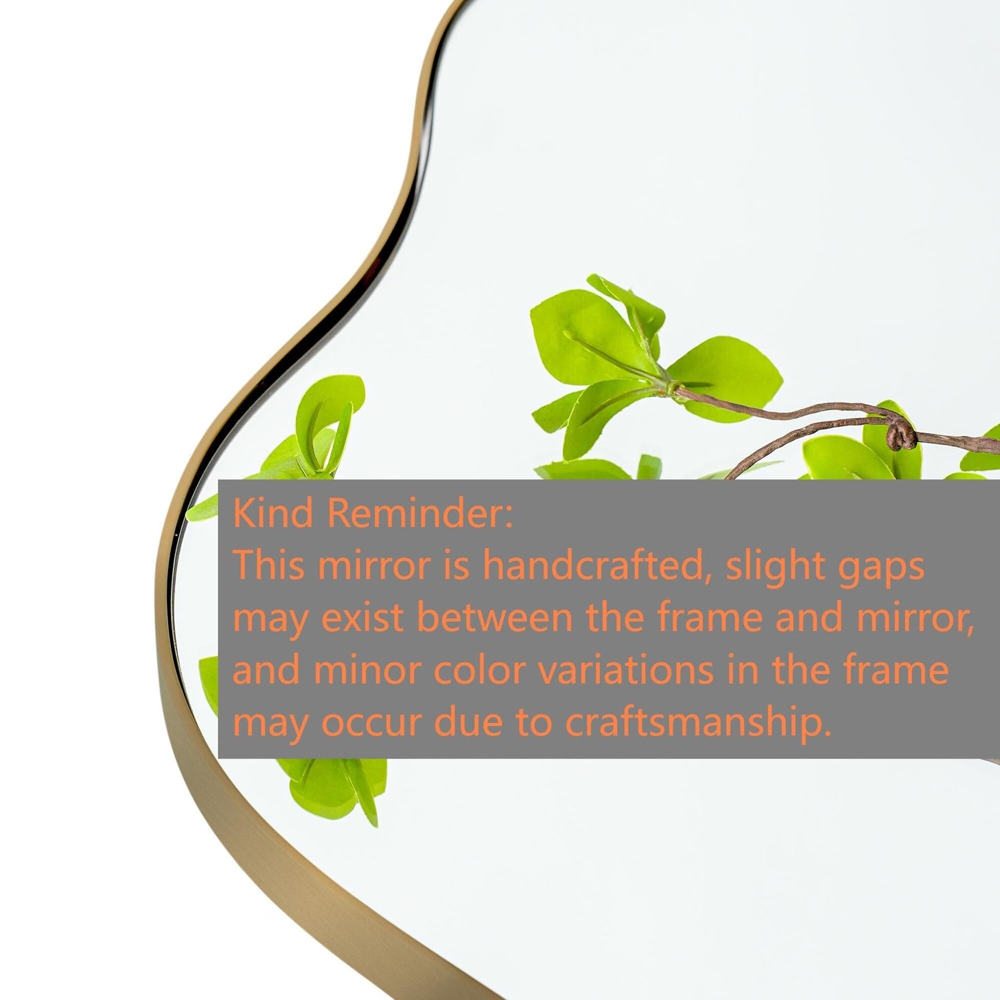 Miroir mural asymétrique ondulé de style antique