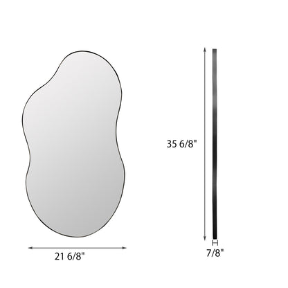 Miroir mural asymétrique ondulé de style antique