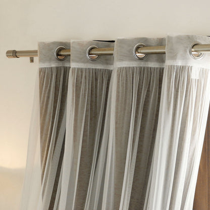 Ensemble de 4 panneaux de rideaux occultants transparents Aurora Home Mix and Match