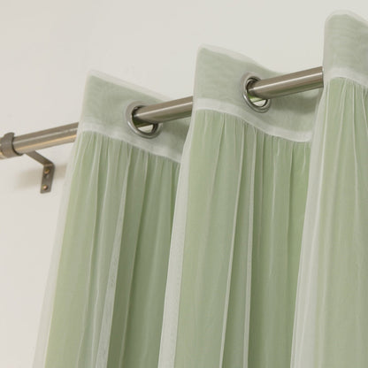 Ensemble de 4 panneaux de rideaux occultants transparents Aurora Home Mix and Match