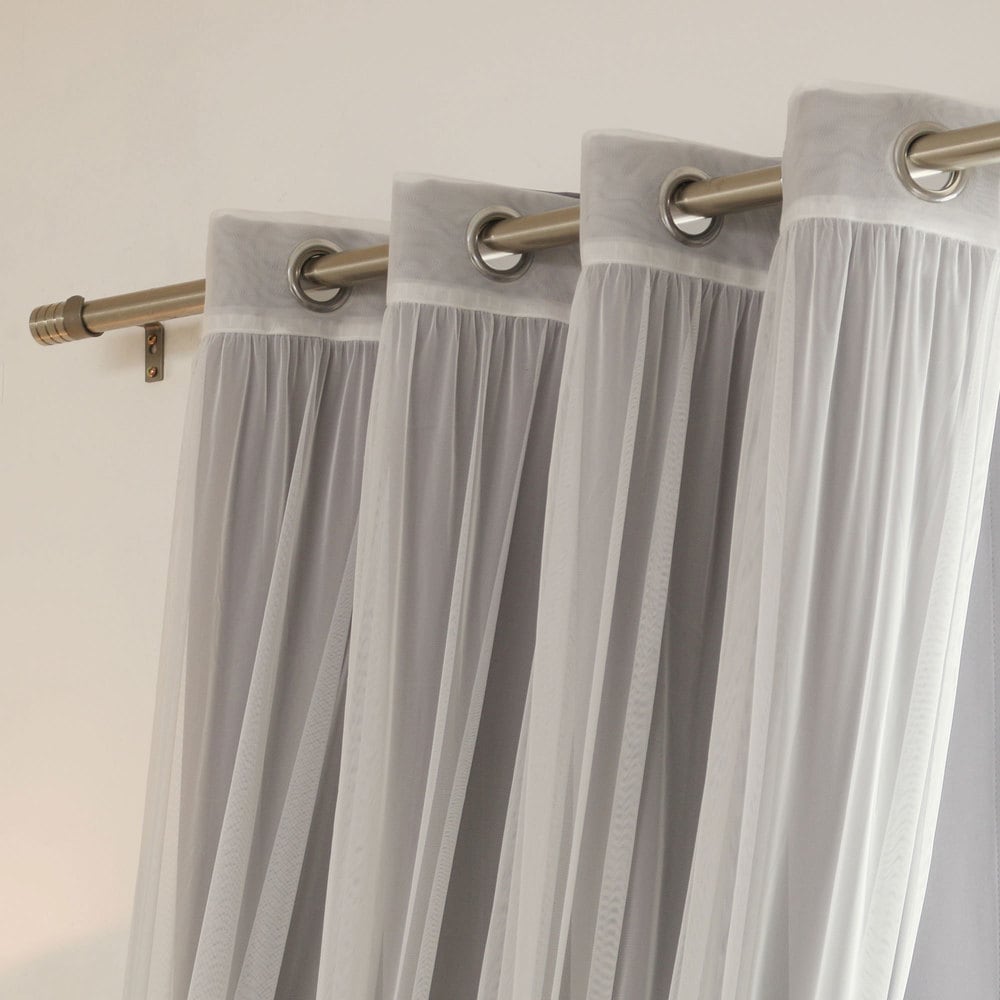 Ensemble de 4 panneaux de rideaux occultants transparents Aurora Home Mix and Match