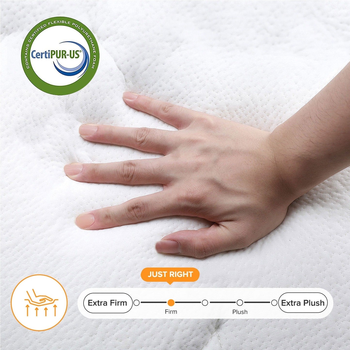 Matelas SweDrea 12 po en mousse à mémoire de forme hybride ferme avec CertiPUR-US et Oeko-TEX, doté de ressorts renforcés.