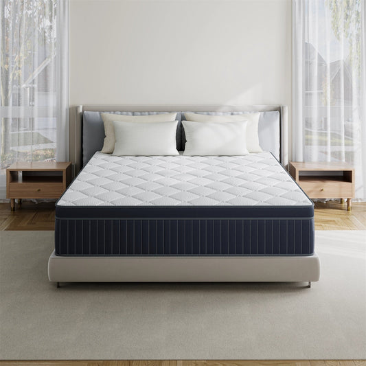 Matelas hybride SweDrea de 30 cm (12 po) en mousse à mémoire de forme moelleuse infusée de gel, rafraîchissant et respirant, certifié CertiPUR-US, SGS et OEKO-TEX®.