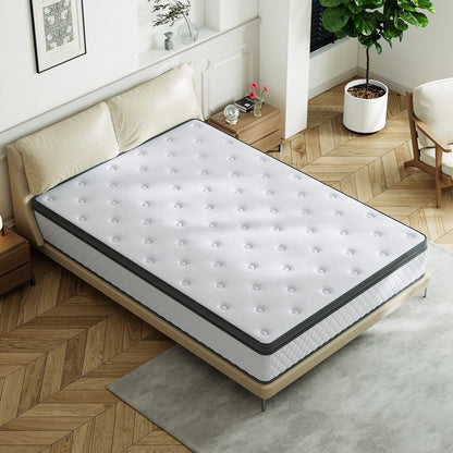 Matelas SweDrea 12 po en mousse à mémoire de forme hybride ferme avec CertiPUR-US et Oeko-TEX, doté de ressorts renforcés.