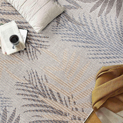 Tapis d'intérieur/extérieur à motif de feuilles de palmier des Bahamas