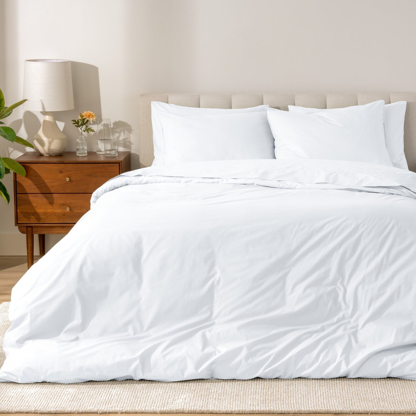 Parure de lit Bare Home en percale de coton biologique
