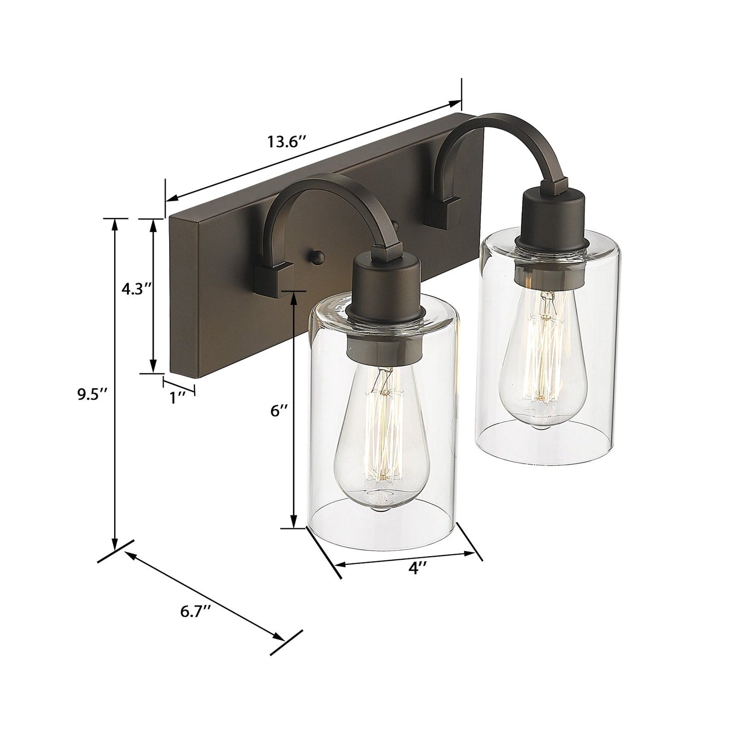 Applique murale de style ferme pour salle de bain