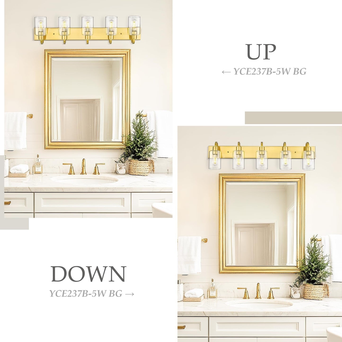 Applique murale de style ferme pour salle de bain