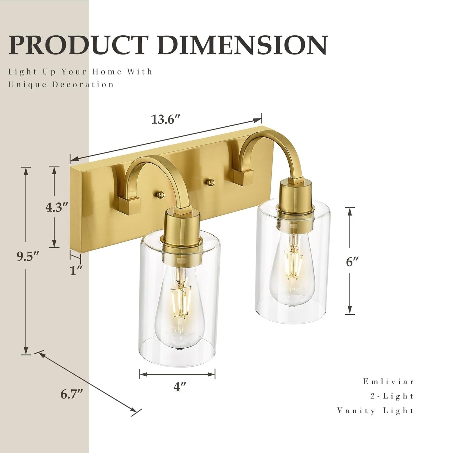 Applique murale de style ferme pour salle de bain