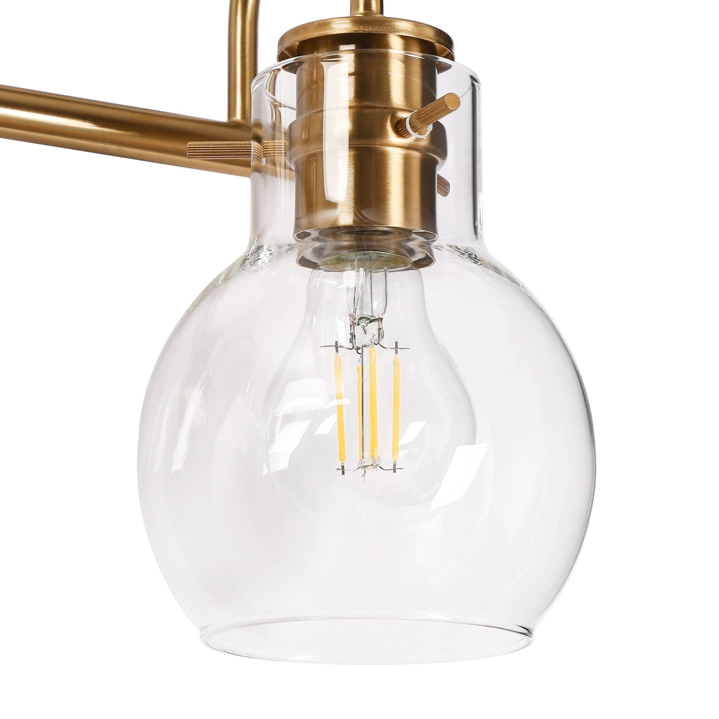 Applique murale moderne en verre à 2/3/4/5 lumières pour salle de bain, design minimaliste